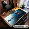 Fish Ocean Theme Custom Mouse Pad Personalized With Name Text Customized Desk Mat For Office Home Decor