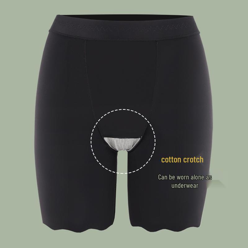 Plus Size Women's Summer Ice Silk Anti-Exposure Safety Shorts