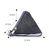 New Mini Triangle Coin Purse Canvas with Lanyard Coin Change Wallet Portable Earphone Bag