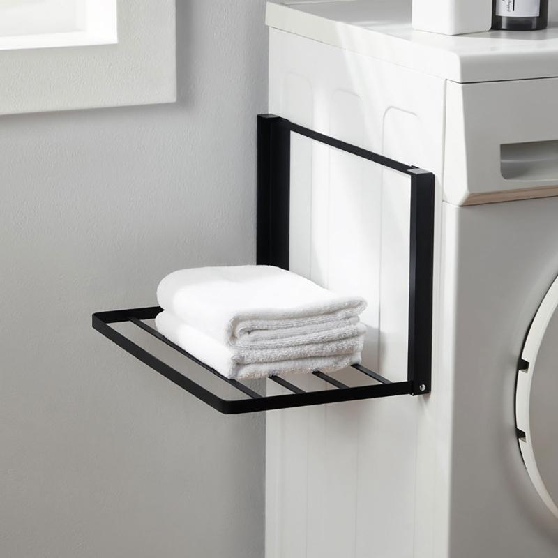 Foldable Bathroom Towel Holder No Tool Need Quick Assembly & Foldable Design Bracket Quick Fixing for Bathroom