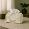 1pc Golden Celestial Moon Tissue Box- Hanging Stars Line Napkin Storage Box, Two Sizes Available, Suitable for Rolls/facial Tissues/single Sheets, Mul