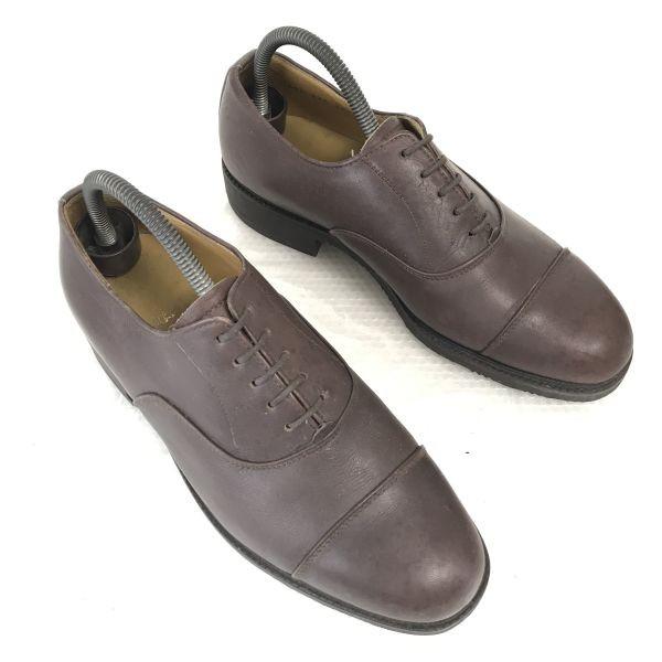 

REGAL Genuine Leather Straight Tip Closed Lacing Shoes Size 25.0EE Brown Business Dress Shoes(USED)