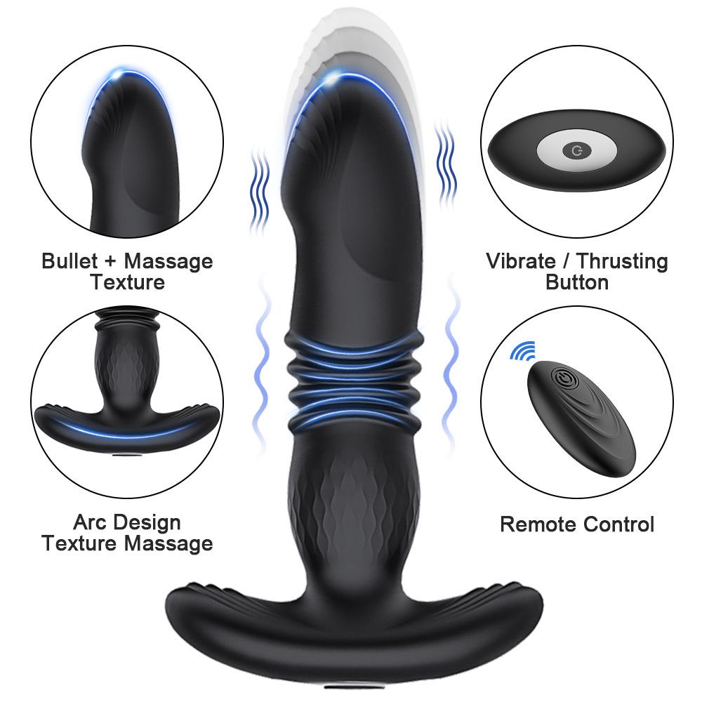 Remote Control Vibrating Anal Plug - Adjustable Wearable Adult Toy for Men & Women