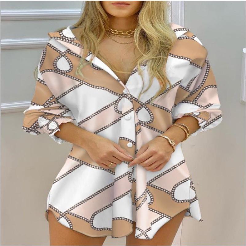 2026 European and American Style Summer Long-Sleeved V-Neck Button Striped Shirt Dress