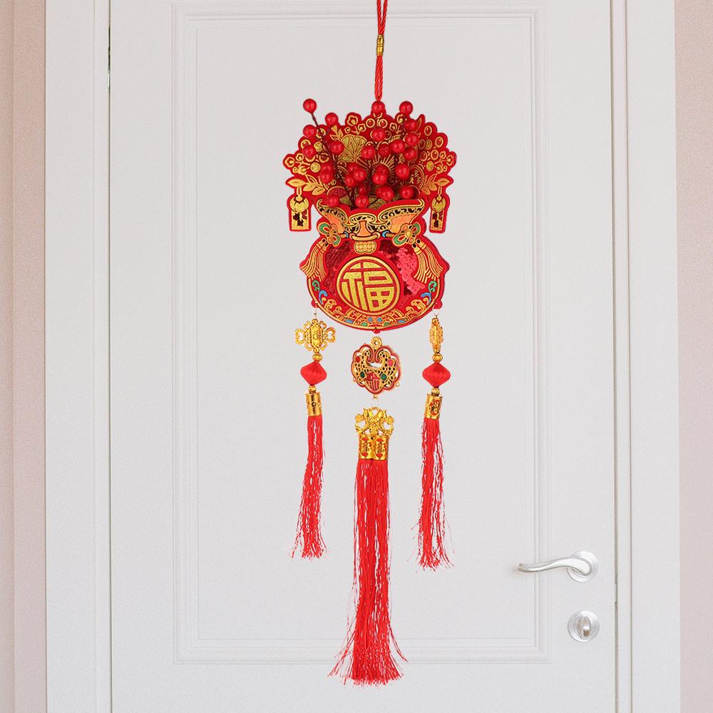 Traditional Design Chinese New Year Decoration with Tassel Festive Hanging Ornaments  Household
