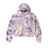Unisex Hooded Zip-Up Sweatshirt With Camo Print Loose Fit Streetwear Teens Adults
