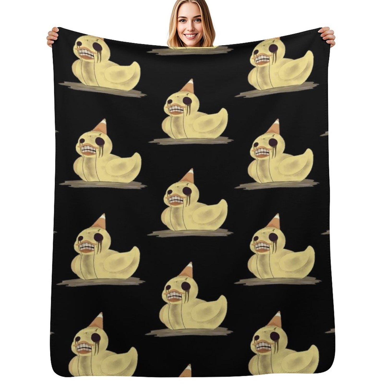 Dark deception dread ducky Throw Blanket Cozy Napping Blanket Gift for Mom Dad 75X95CM