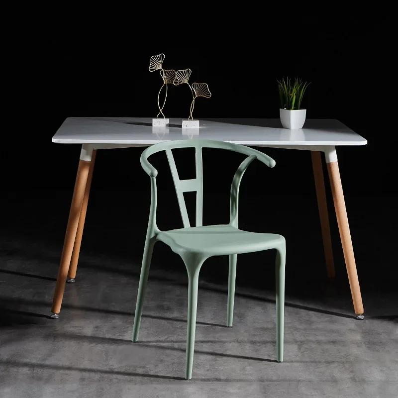 Plastic Designer Dining Chair Replica Bar Stool Arm Salon Wishbone Dining Room Chair Kitchen Dinette Chaises Home Furniture