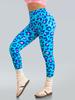 Dámské barevné legíny na jógu s leopardím vzorem - Úzké fitness kalhoty na běhání