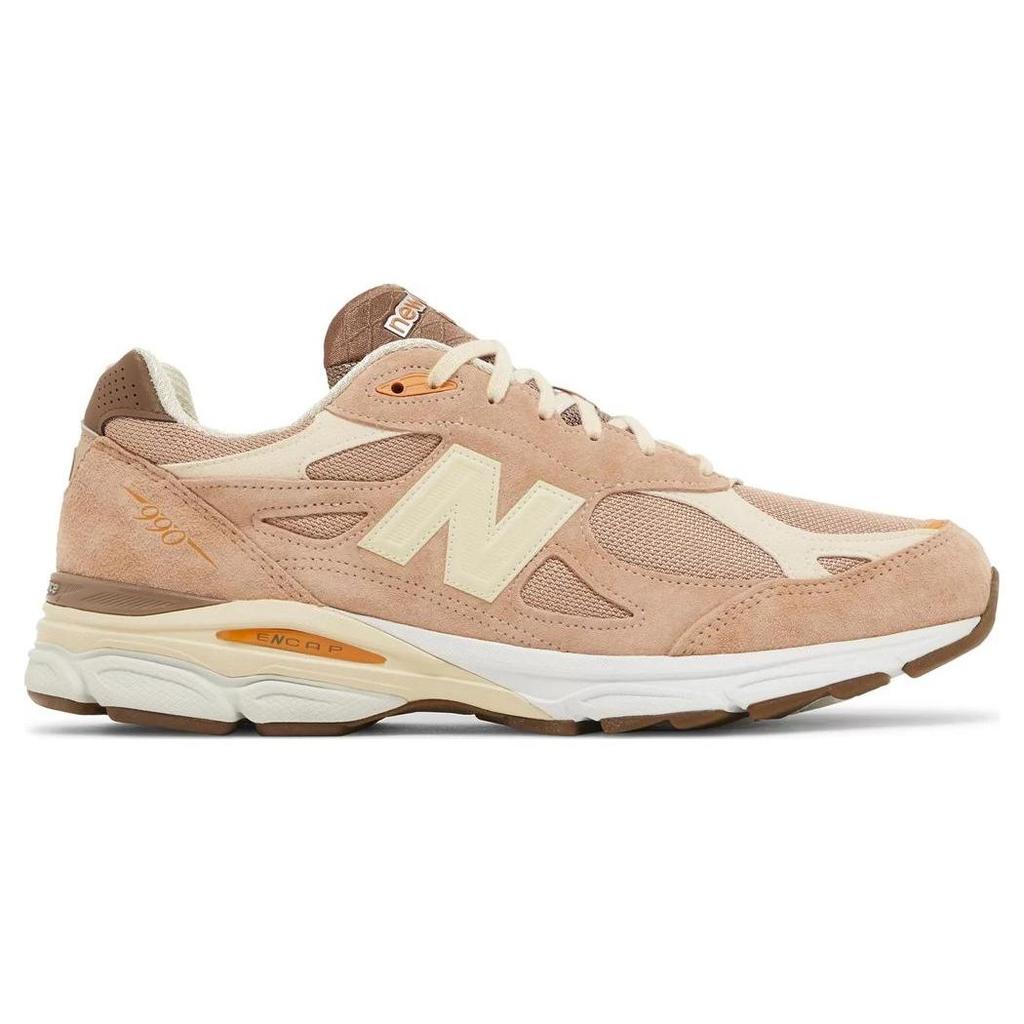 Size? X New Balance 990v3 Made In USA Keepin It Running Unisex Sneakers Pink Orange Cream M990SZ3