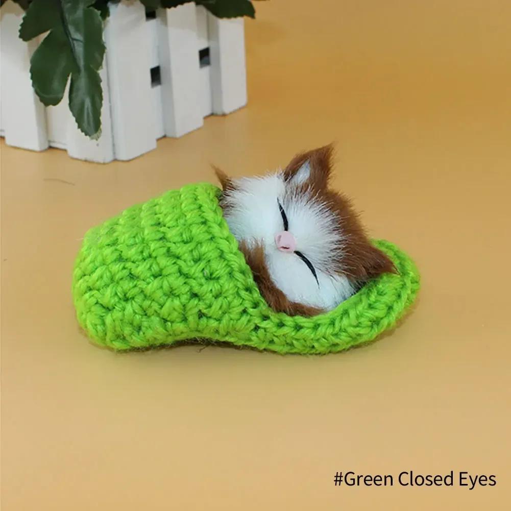 Stuffed Toys Lovely Simulation Animal Doll Plush Sleeping Cats Toy With Sound Kids Toy Decoration Birthday Gift For Children