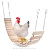 Chicken Toy Large Bird Swing Ladder Wooden Stand Perch Hanging for Poultry Rooster Hen Parrot Macaw Pecking