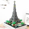 LOZ 1929 World Architecture Paris Eiffel Tower Fountain Square Tree Ship DIY Mini Blocks Bricks Building Toy For Children No Box