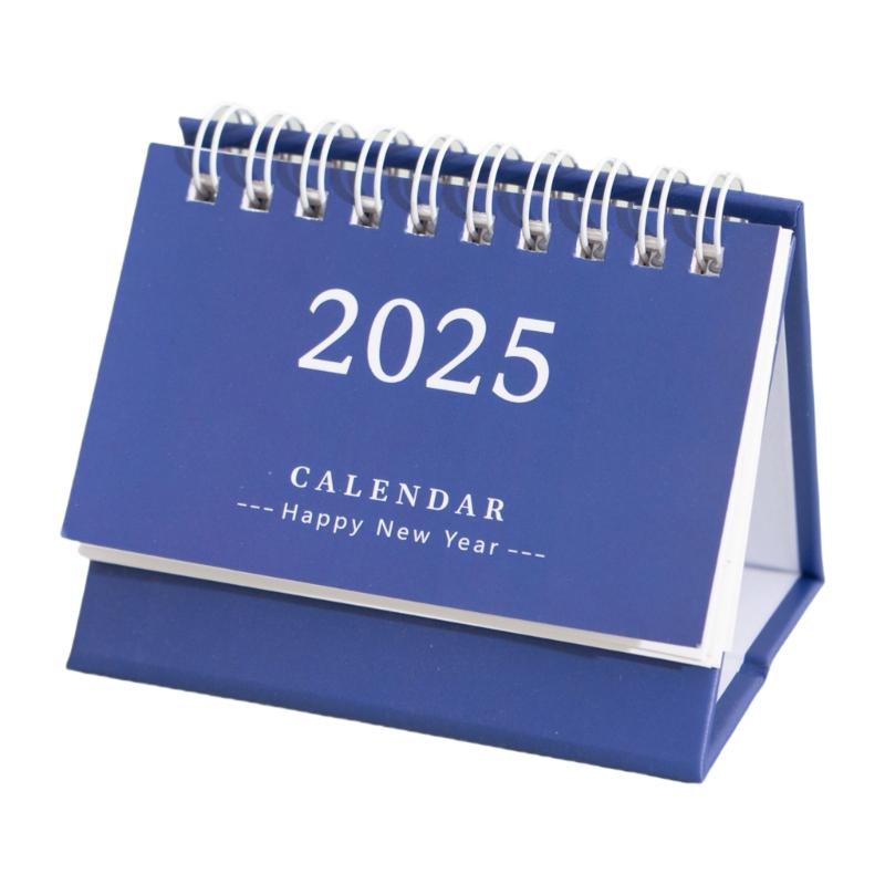 

2025 Calendar Simple Standing Calendar Small Calendar Office Calendar Monthly Calendar Desktop Calendar Simple Notepads 1 темно-синього кольору