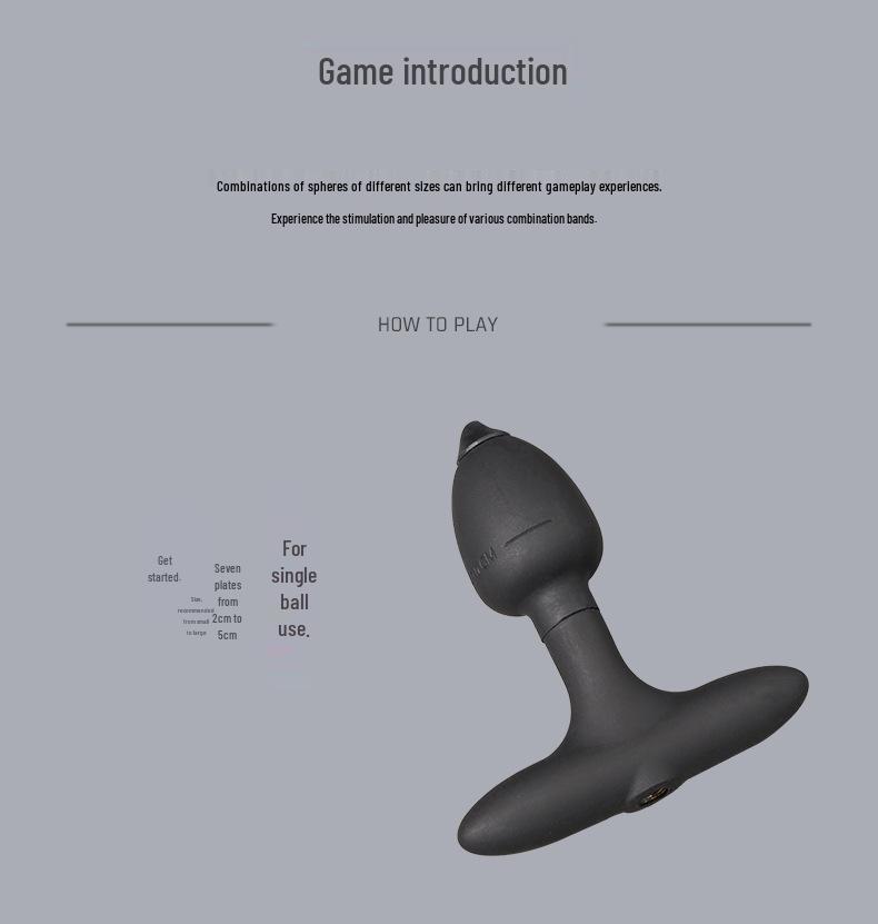 Samantha Silicone Detachable Split Butt Plug with Pull Beads for Adult Self-Stimulation and Shared Use