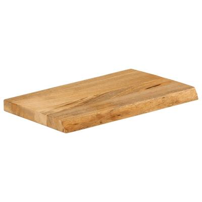 Solid Mango Wood Table Top with Natural Edge 60 X 40 X 3.8 Cm