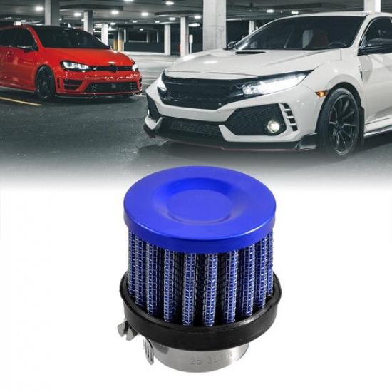 25Mm 1" Universal Auto Car Breather Cold Intake Air Filter Blue