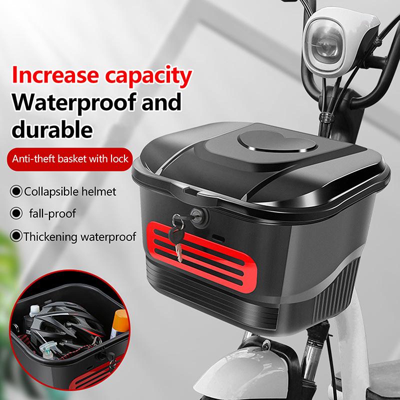 Outdoor Riding With Lock Basket Bicycle Storage Basket Electric Scooter And Bicycle Front Basket