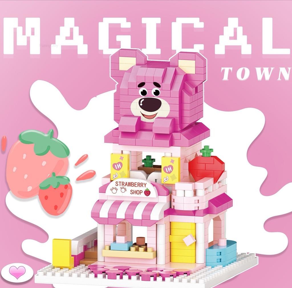 Cartoon Anime  Blocks Kuromi My Melody Cinnamoroll Mouse Building Blocks Doll Toy Kids Birthday Gift