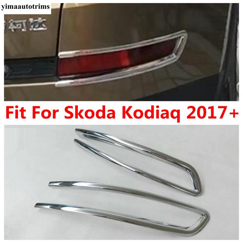 Dekorativní kryt rámu zadních mlhových světel kufru auta Ozdobná lišta Pasuje na Skoda Kodiaq 2017 - ABS Chromové Doplňky Vnější sada