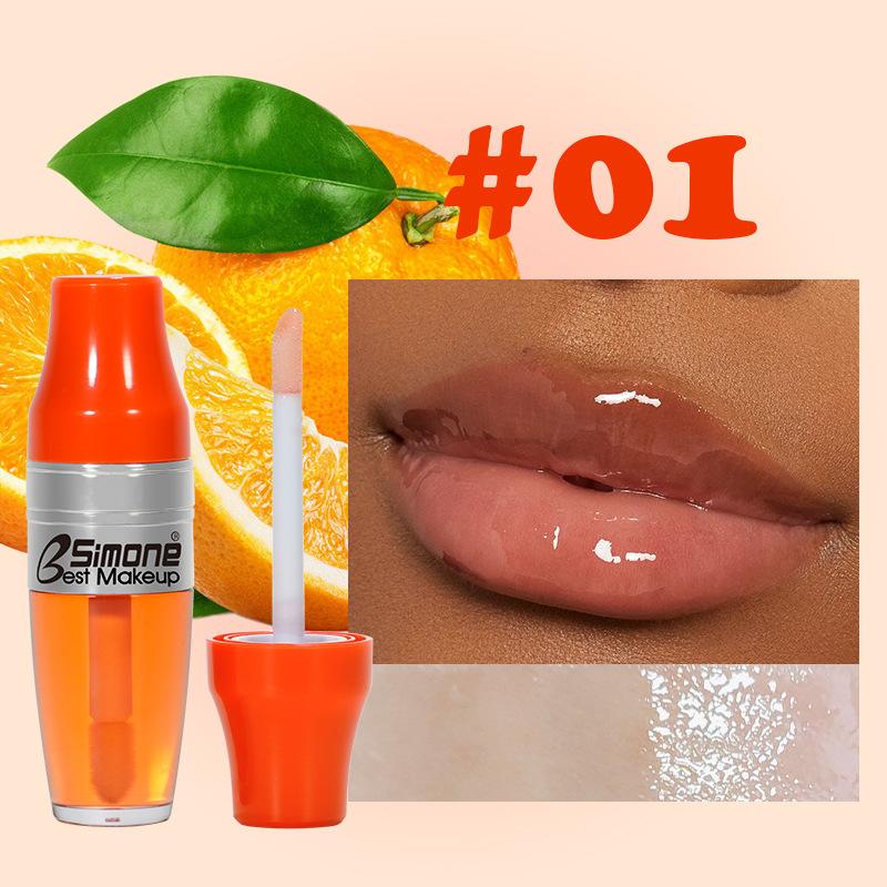 Bsimone 10Ml Fruit Lip Gloss Transparent Lip Oil Moisturizing Nourishes Lips Waterproof Long-Lasting Liquid Lips Cosmetics 01