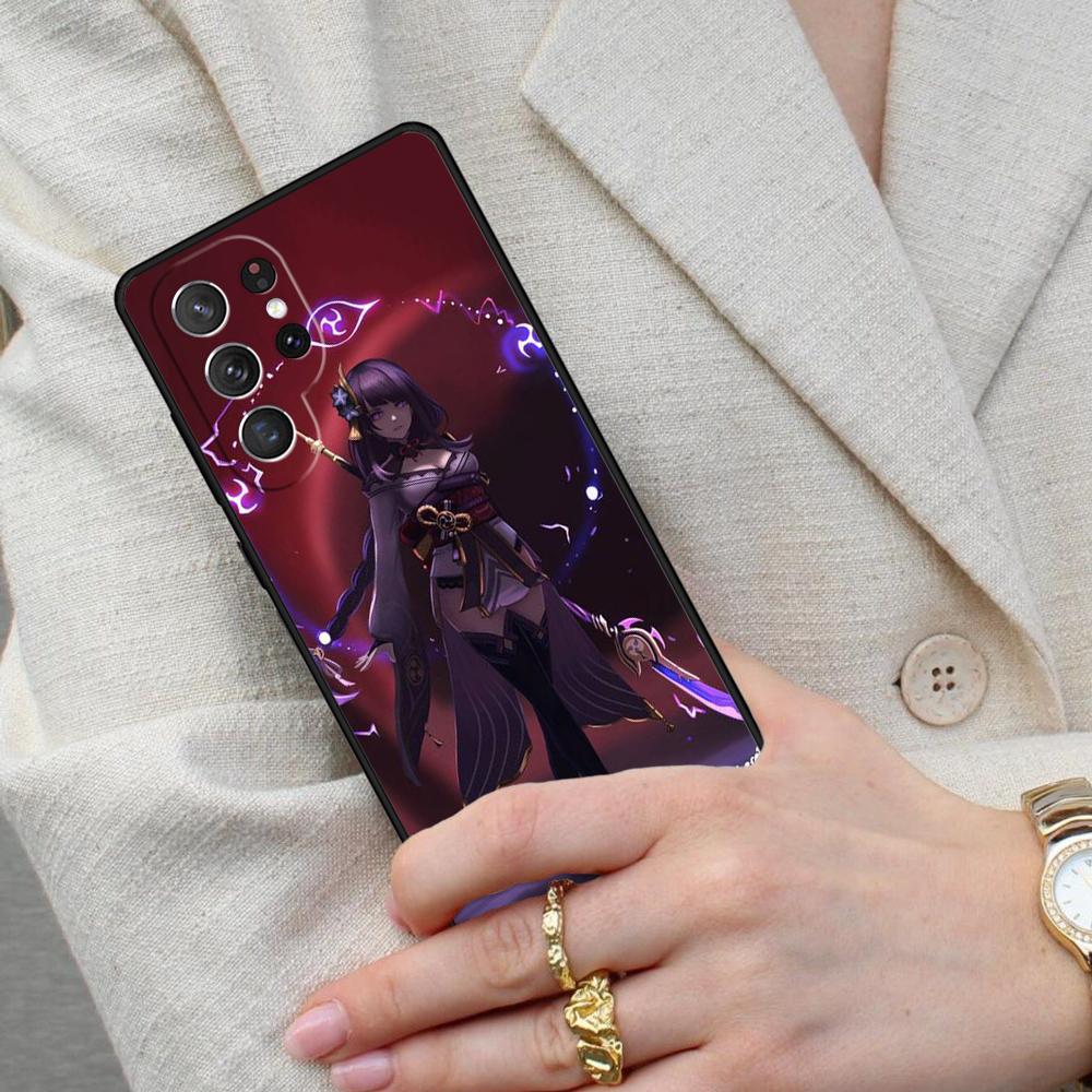Raiden Shogun Genshin Impact Cell Phone Case for Samsung Galaxy S26 Ultra S25 S24 S23 S22 S21 S20 Note10 Cover