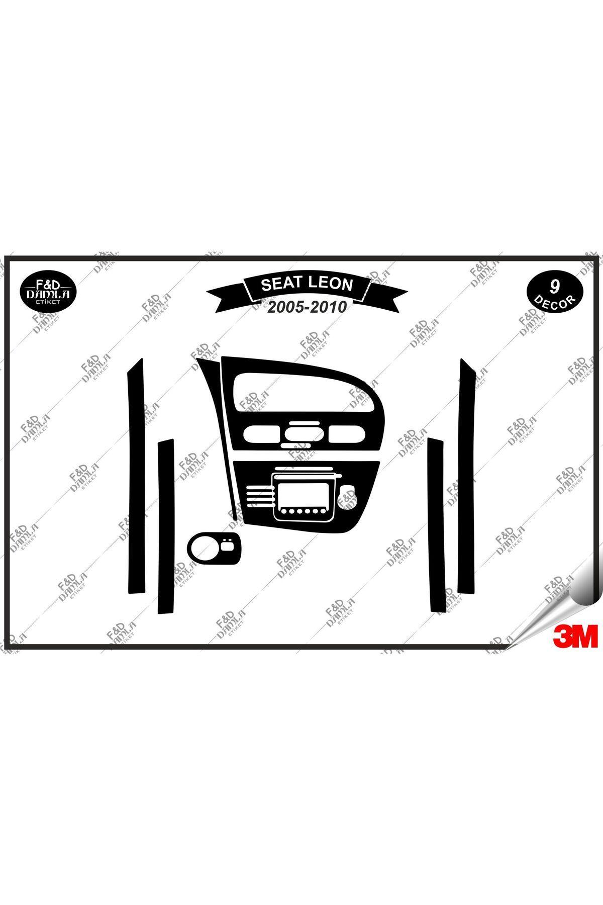 

Seat Leon 2005-2010 Torpido Konsol Trim Göğüs Maun Kaplama Set 9 Parça Siyah