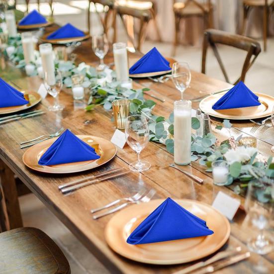 Dinner Napkin Satin Anti-wrinkle Surface Solid Color Washable Seamless Royal Shine Glamor Table Decor for Hotel Restaurant Dining Banquet Wedding