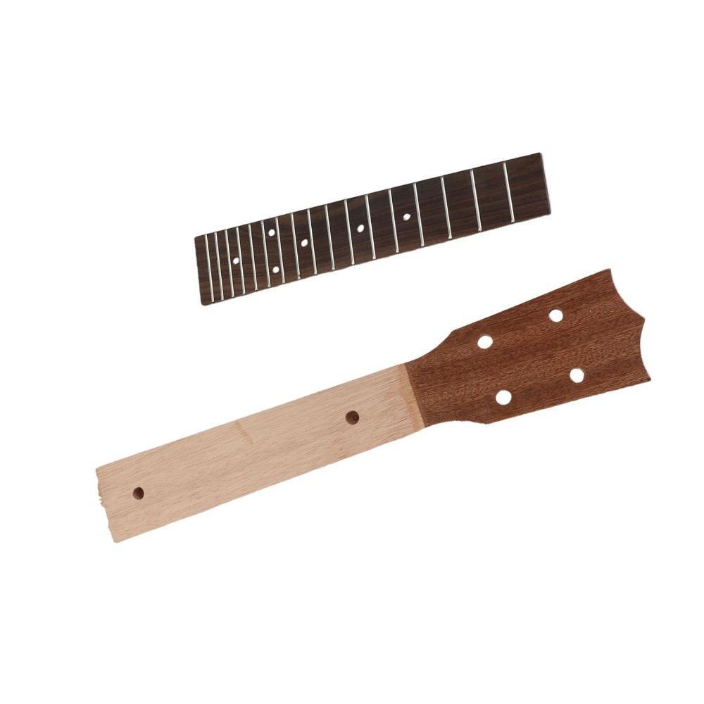 Wooden Color Ukulele Fretboard 21in 23in Ukulele Replacement Neck Ukulele Neck Set Concert Ukulele
