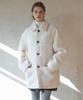 Laminez Hairy Half Coat - Ivory
