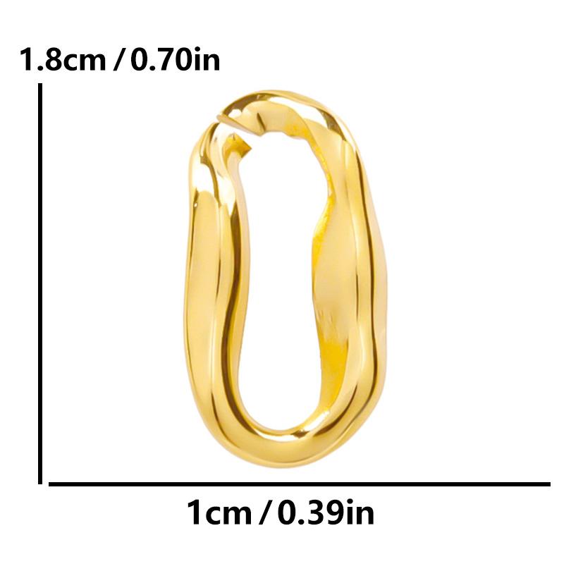 6 Stück/Los Unregelmäßige Geometrische Hohlverbinder Anhänger Edelstahl Charms Für Schmuckherstellung Zubehör Goldfarbe Oval Rund
