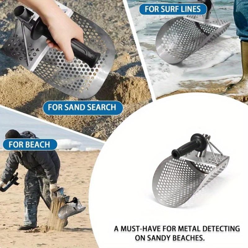 1Pc Stainless Steel Metal Detector Tool Digging Shovel Quick Screening Stainless Steel Shovel.