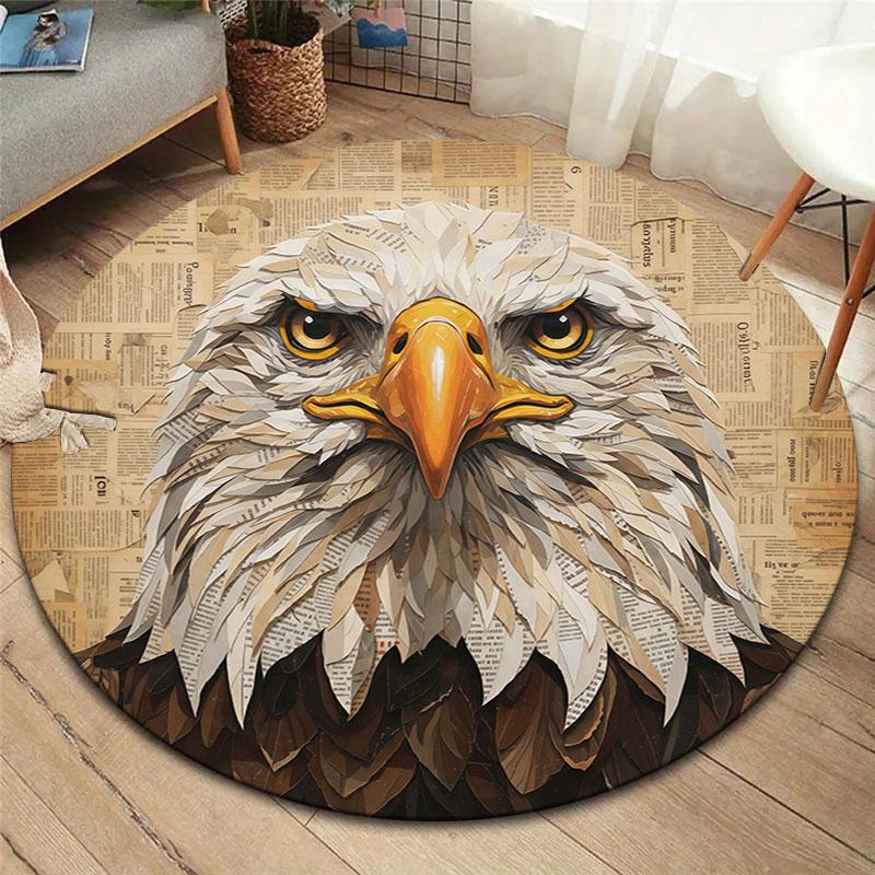 Stickerbird Round Area Rug,Carpet Rug for Living Room Bedroom Sofa Playroom Decor,Non slip Floor Mat