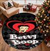 Betty Boop Pattern Round Rug, Indoor/Outdoor Mat, for Picnic, Gameroom, Bedroom, Office, Living Room, Home Decor Carpet, Birthday Gift