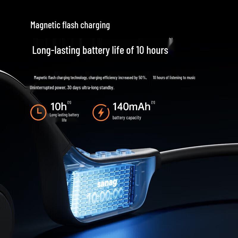 SANAG B60S Pro Max 64GB Bone Conduction Open-Ear Swimming Sports Headphones