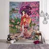 Japanese Geisha Hanging Bohemian Tapestry Hanging Tarot Hippie Wall Rugs Dorm Home Decor