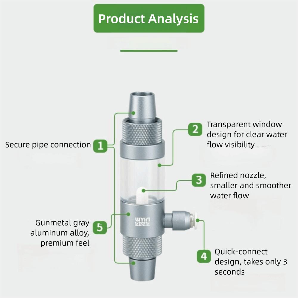 Quick Insertion Aquarium CO2 Diffuser Observable Metal CO2 Nebulizer  Aquarium Use