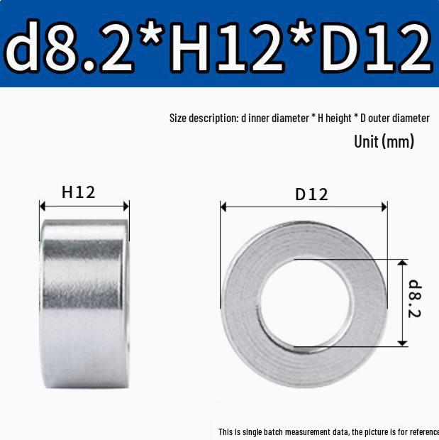 M8M10 Aluminum Alloy Thickened Round Hollow Spacer Sleeve
