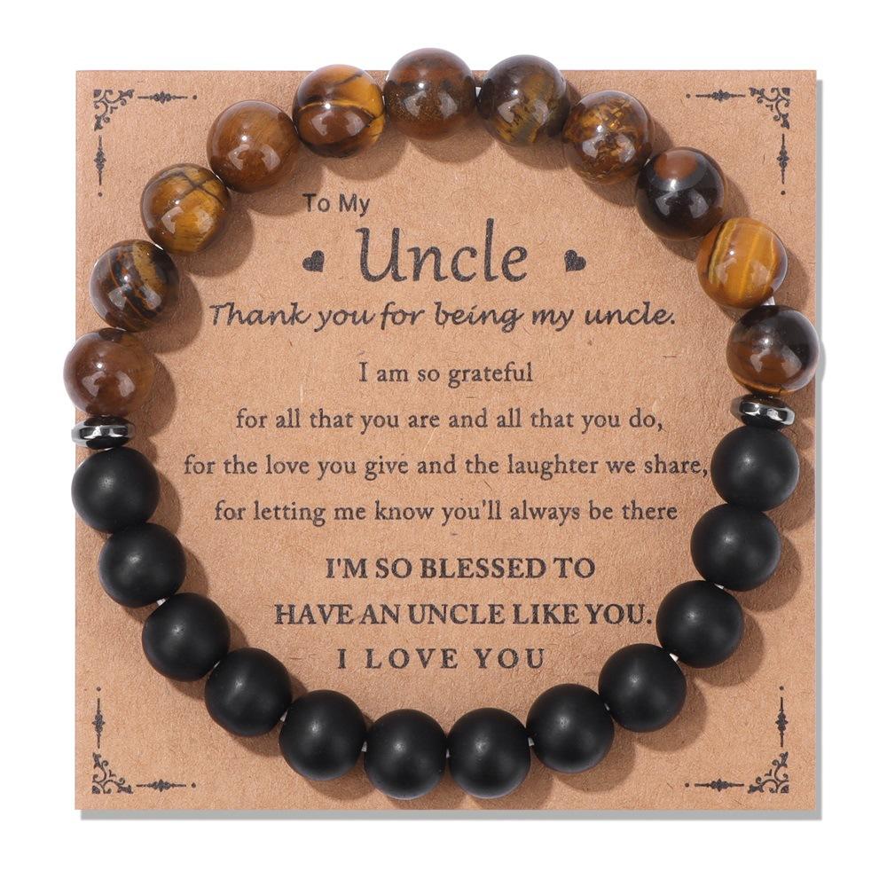 

JYL TS Bracelet Couple Bead Sweet Fosters Love And Harmony Yellow tiger matte beads uncle card барвінок кольору