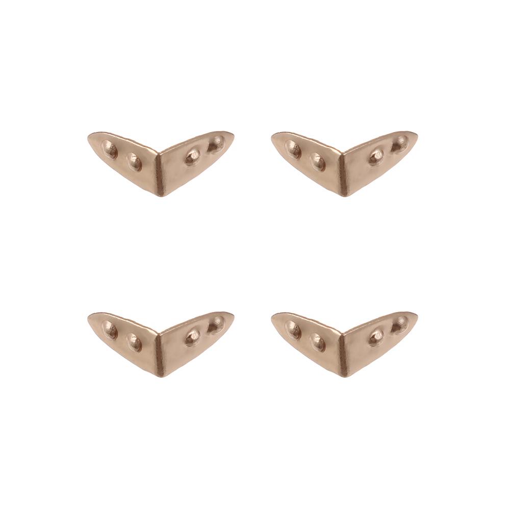 

4Pcs Metal Suitcase Box Luggage Accessories Mini Metal Crafts Trunk Locks Case Corner Protector Doll Bags Parts