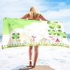 Green Clover St Patrick's Day Bath Towel Oversized Lightweight Beach Towel Travel Swim Pool Yoga Camping for Adults Women Men