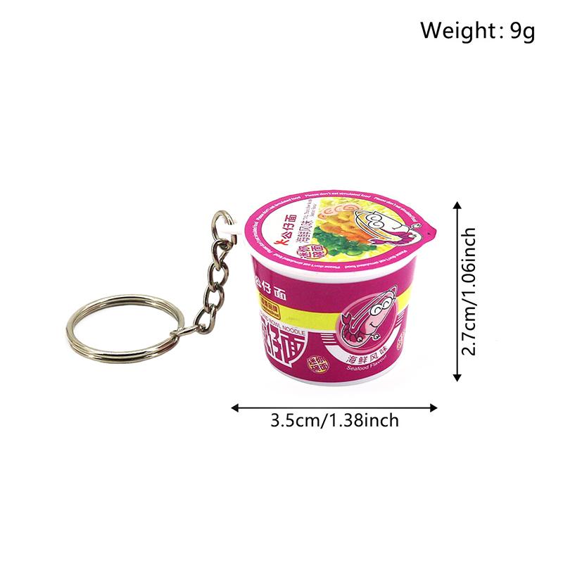 1 Piece Japan And South Korea Kimchi Bucket Keychain Simulation Food Toys Mini Cute Korean Ramen Noodle Pendant