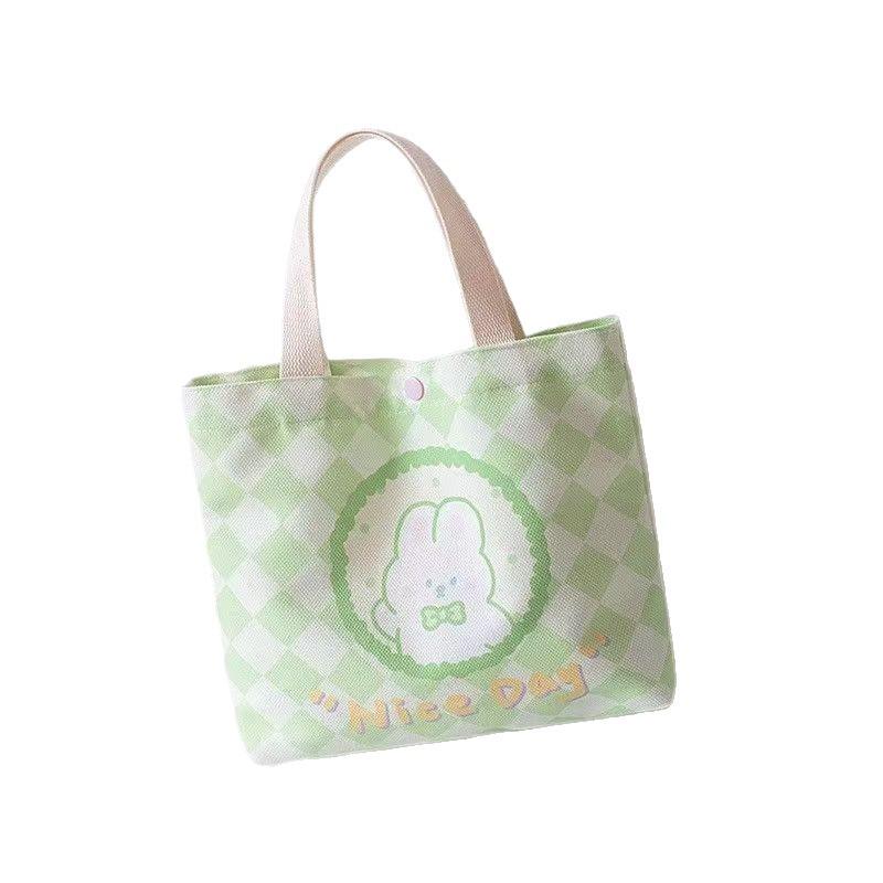 Korean Style Versatile Canvas Tote: Cute Handbag for Office, Students, Lunch & Outings