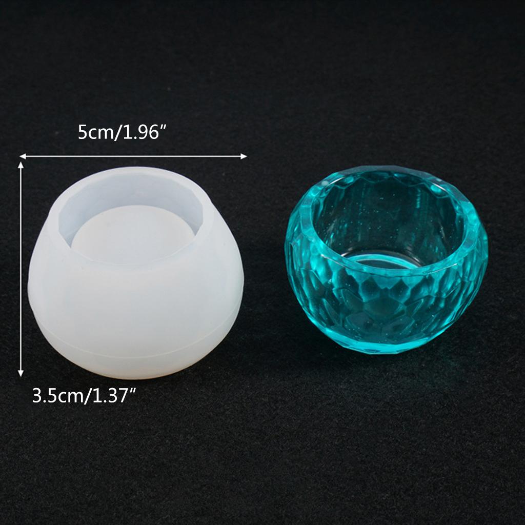 3 Pcs Handmade Round Bowl Hexagon Cup Dishes Resin Mold Fruit Tray Plate Jewelry Box Casting Mold UV Crystal Epoxy Molds