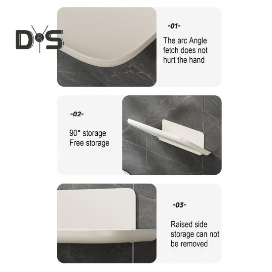 Raft de depozitare montat pe perete Organizator pentru baie Tavă Rezistent la sarcină Pliabil Tavă de depozitare Suport pentru prosoape