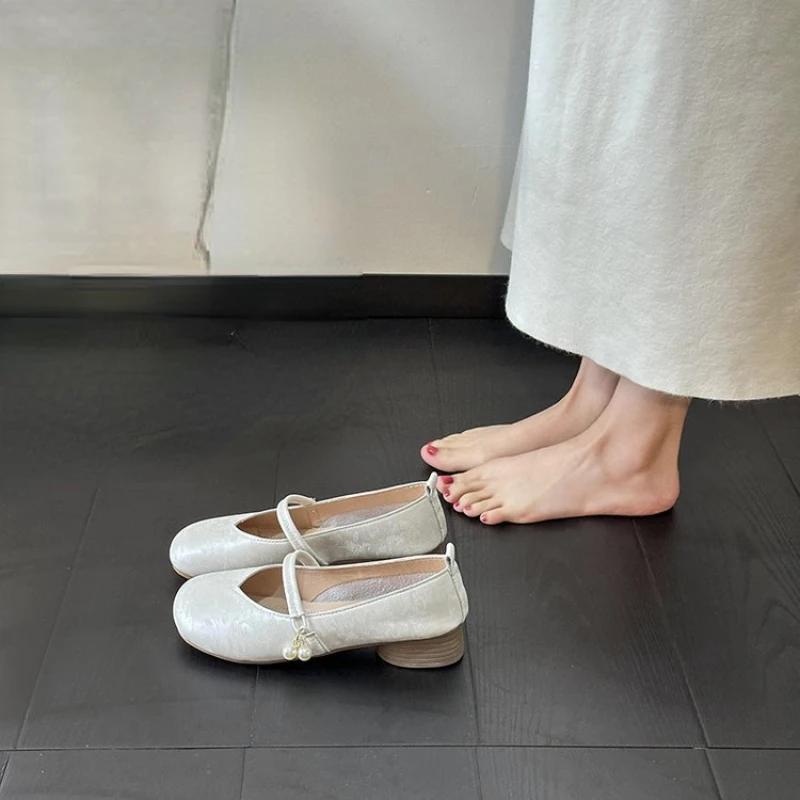 Women's Shoes New Versatile Shallow Mouth Solid Color Flat Sandals Summer Fashion Round Toe Women's Casual Shoes