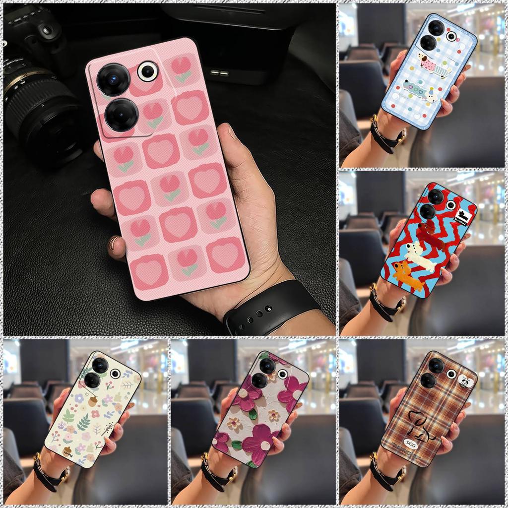 Silicone Durable Phone Case For Tecno Camon20 Pro 5G/CK8n Full Wrap Phone Pouch Cartoon Fashion Design Back Cover Cute