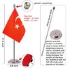 Turkey Turkish Desk Flag, Small Mini, 5.8 x 11.8 inches, Red, Patriotic, Fade Resistant, Indoor, Tabletop Mount, Rectangular Flag for Home, Office,