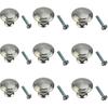 10 Pcs Durable Kitchen Stainless Steel Round Cupboard Knobs Drawer Cabinet Handle