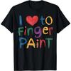 I Heart Love To Finger Paint I'm Paint Cute Couple Valentine's Day Men and Women's Gender T-shirt
